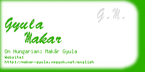 gyula makar business card